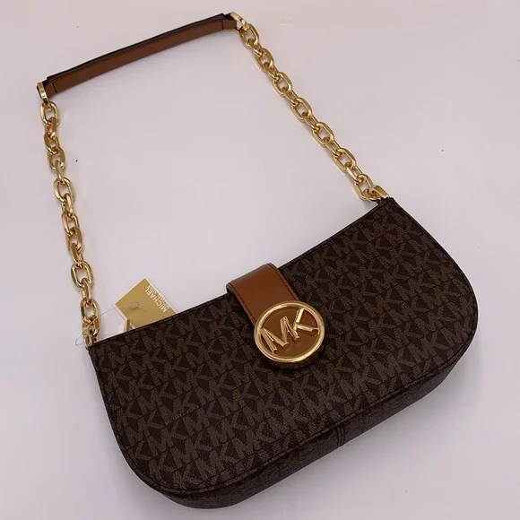 MICHAEL KORS
Carmen Small Shoulder Pochette Bag
Brown Signature
NWT - Picture 3 of 16